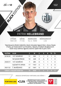 2022-23 SportZoo Fortuna:Liga - Limited Edition Black #122 Patrik Hellebrand Back