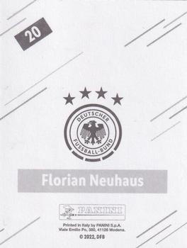 2022 Panini FIFA World Cup: Qatar 2022 Stickers DFB Team Germany - Base Gold #20 Florian Neuhaus Back