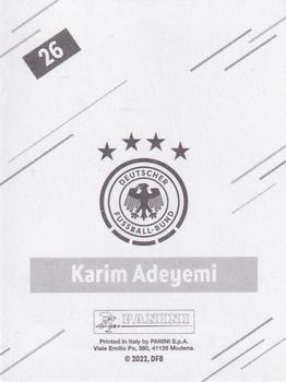 2022 Panini FIFA World Cup: Qatar 2022 Stickers DFB Team Germany - Base Gold #26 Karim Adeyemi Back