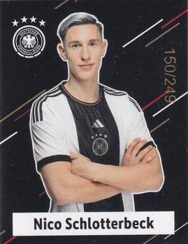 2022 Panini FIFA World Cup: Qatar 2022 Stickers DFB Team Germany - Black White #08 Nico Schlotterbeck Front