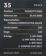 2022 Rewe DFB-Sammelalbum #35 Paule Back