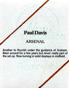 1986 Daily Mirror Stick With It #NNO Paul Davis Back