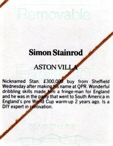 1986 Daily Mirror Stick With It #NNO Simon Stainrod Back
