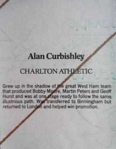 1986 Daily Mirror Stick With It #NNO Alan Curbishley Back