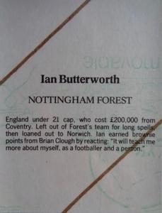 1986 Daily Mirror Stick With It #NNO Ian Butterworth Back