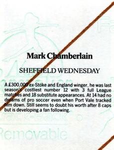 1986 Daily Mirror Stick With It #NNO Mark Chamberlain Back