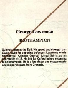 1986 Daily Mirror Stick With It #NNO George Lawrence Back