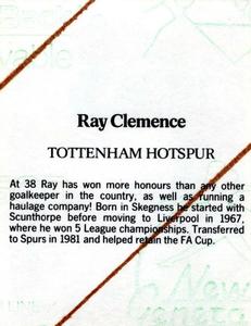 1986 Daily Mirror Stick With It #NNO Ray Clemence Back