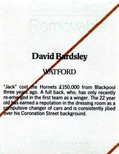 1986 Daily Mirror Stick With It #NNO David Bardsley Back