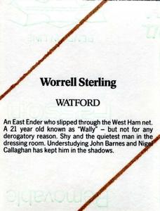 1986 Daily Mirror Stick With It #NNO Worrell Sterling Back