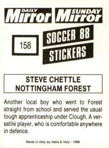 1987-88 Daily Mirror/Sunday Mirror Soccer 88 Stickers #158 Steve Chettle Back