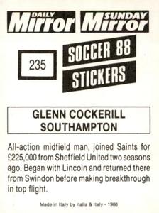 1987-88 Daily Mirror/Sunday Mirror Soccer 88 Stickers #235 Glenn Cockerill Back