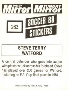 1987-88 Daily Mirror/Sunday Mirror Soccer 88 Stickers #263 Steve Terry Back