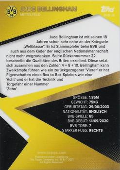 2021-22 Topps Borussia Dortmund #BVB-JB Jude Bellingham Back