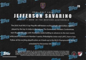 2022 Topps MLS Playoffs #28 Jefferson Savarino Back