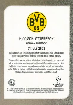 2022 Topps UEFA Champions League Summer Signings #NNO Nico Schlotterbeck Back