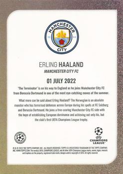 2022 Topps UEFA Champions League Summer Signings #NNO Erling Haaland Back