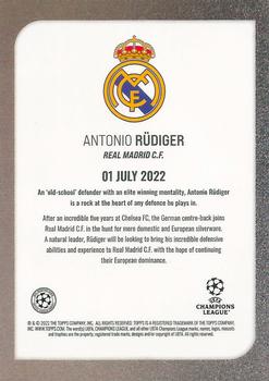 2022 Topps UEFA Champions League Summer Signings #NNO Antonio Rudiger Back