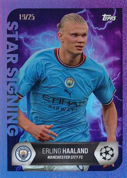 2022 Topps UEFA Champions League Summer Signings - Purple Foil #NNO Erling Haaland Front