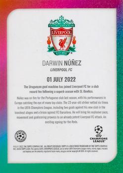 2022 Topps UEFA Champions League Summer Signings - Autographs Fusion Foil #NNO Darwin Nunez Back