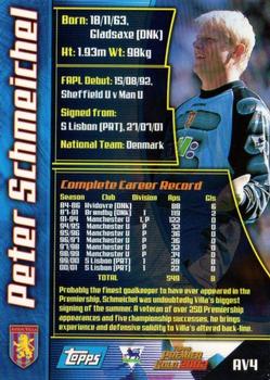 2001-02 Topps Premier Gold 2002 #AV4 Peter Schmeichel Back