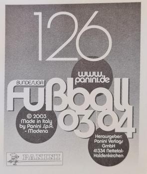2003-04 Panini Fussball Bundesliga Stickers #126 Mehmet Dragusha Back