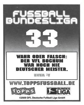 2009-10 Topps Fussball Bundesliga  #33 Marc Pfertzel Back