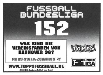 2009-10 Topps Fussball Bundesliga  #152 Hannover 96 Back