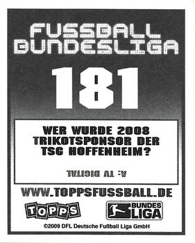 2009-10 Topps Fussball Bundesliga  #181 Andreas Ibertsberger Back