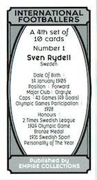 2022 Empire Collections International Footballers (4th set) #1 Sven Rydell Back