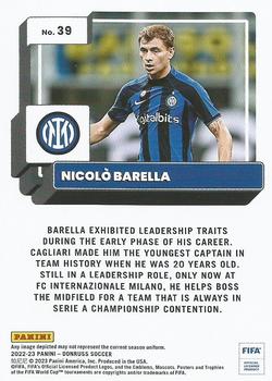 2022-23 Donruss #39 Nicolo Barella Back