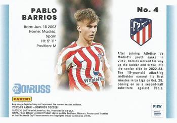 2022-23 Donruss - 1992 Donruss Tribute #4 Pablo Barrios Back