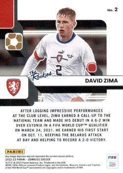 2022-23 Donruss - The Rookies #2 David Zima Back