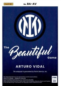 2022-23 Donruss - The Beautiful Game Autographs #BA-AV Arturo Vidal Back
