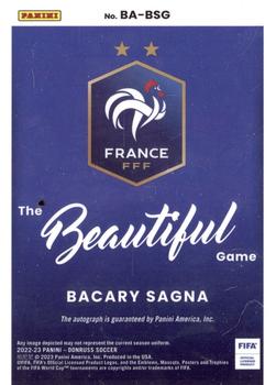 2022-23 Donruss - The Beautiful Game Autographs #BA-BSG Bacary Sagna Back