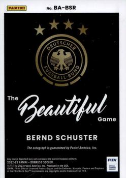 2022-23 Donruss - The Beautiful Game Autographs #BA-BSR Bernd Schuster Back