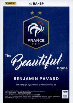 2022-23 Donruss - The Beautiful Game Autographs #BA-BP Benjamin Pavard Back