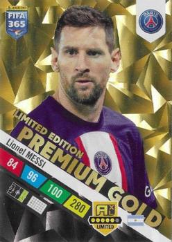 2023 Panini Adrenalyn XL FIFA 365 - Premium Gold Limited Edition #NNO Lionel Messi Front