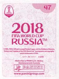 2018 Panini FIFA World Cup: Russia 2018 Stickers (Pink Backs, Made in Italy) #47 Yasser Al-Shahrani Back