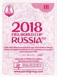 2018 Panini FIFA World Cup: Russia 2018 Stickers (Pink Backs, Made in Italy) #111 Danilo Pereira Back