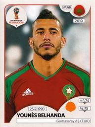2018 Panini FIFA World Cup: Russia 2018 Stickers (Pink Backs, Made in Italy) #151 Younès Belhanda Front