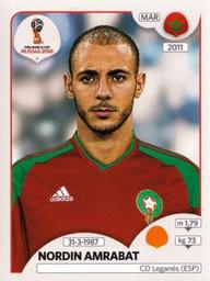2018 Panini FIFA World Cup: Russia 2018 Stickers (Pink Backs, Made in Italy) #152 Nordin Amrabat Front