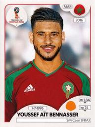 2018 Panini FIFA World Cup: Russia 2018 Stickers (Pink Backs, Made in Italy) #155 Youssef Aït Bennasser Front