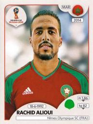 2018 Panini FIFA World Cup: Russia 2018 Stickers (Pink Backs, Made in Italy) #157 Rachid Alioui Front