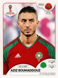 2018 Panini FIFA World Cup: Russia 2018 Stickers (Pink Backs, Made in Italy) #158 Aziz Bouhaddouz Front