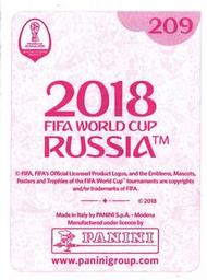 2018 Panini FIFA World Cup: Russia 2018 Stickers (Pink Backs, Made in Italy) #209 Mark Milligan Back