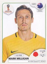 2018 Panini FIFA World Cup: Russia 2018 Stickers (Pink Backs, Made in Italy) #209 Mark Milligan Front