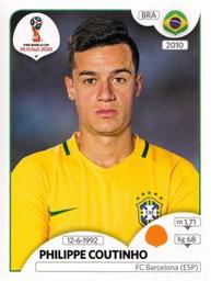 2018 Panini FIFA World Cup: Russia 2018 Stickers (Pink Backs, Made in Italy) #355 Philippe Coutinho Front