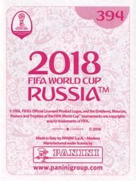 2018 Panini FIFA World Cup: Russia 2018 Stickers (Pink Backs, Made in Italy) #394 Randall Azofeifa Back