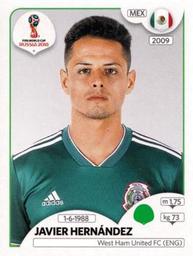 2018 Panini FIFA World Cup: Russia 2018 Stickers (Pink Backs, Made in Italy) #458 Javier Hernández Front